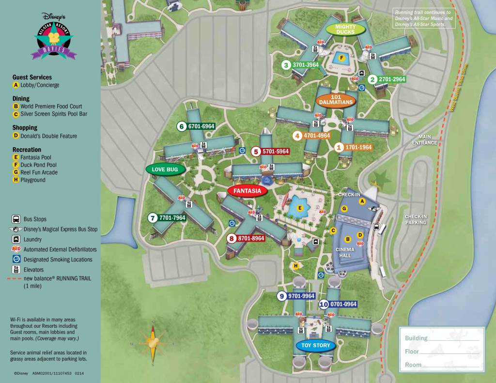 All Star Movies Resort Map