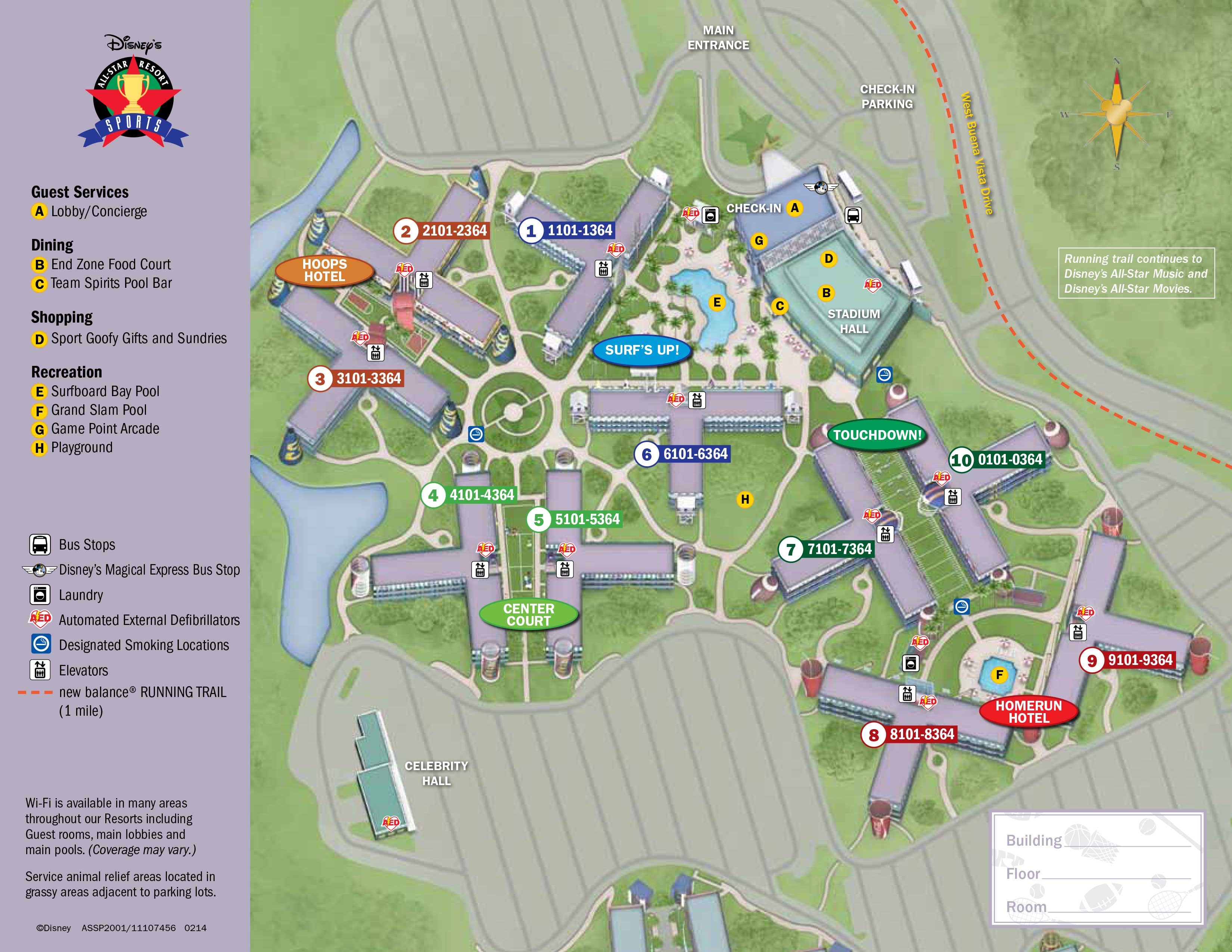 All Star Sports Resort Map
