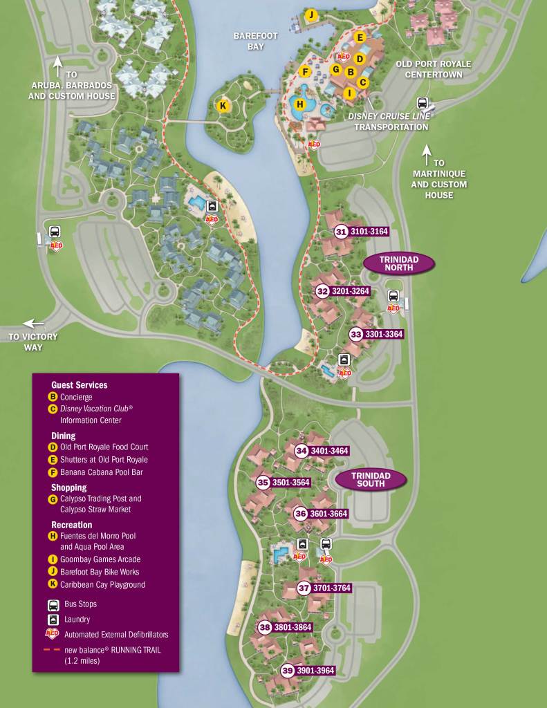Caribbean Beach Resort Map 2 - KennythePirate.com