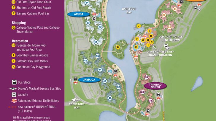 Caribbean Beach Resort Map