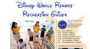Disney World Resort Recreation Activities Guides, Disney World Resort Activities Calendar
