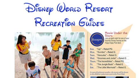 Updated July Disney World Resort Recreation guides with July 4 weekend activities