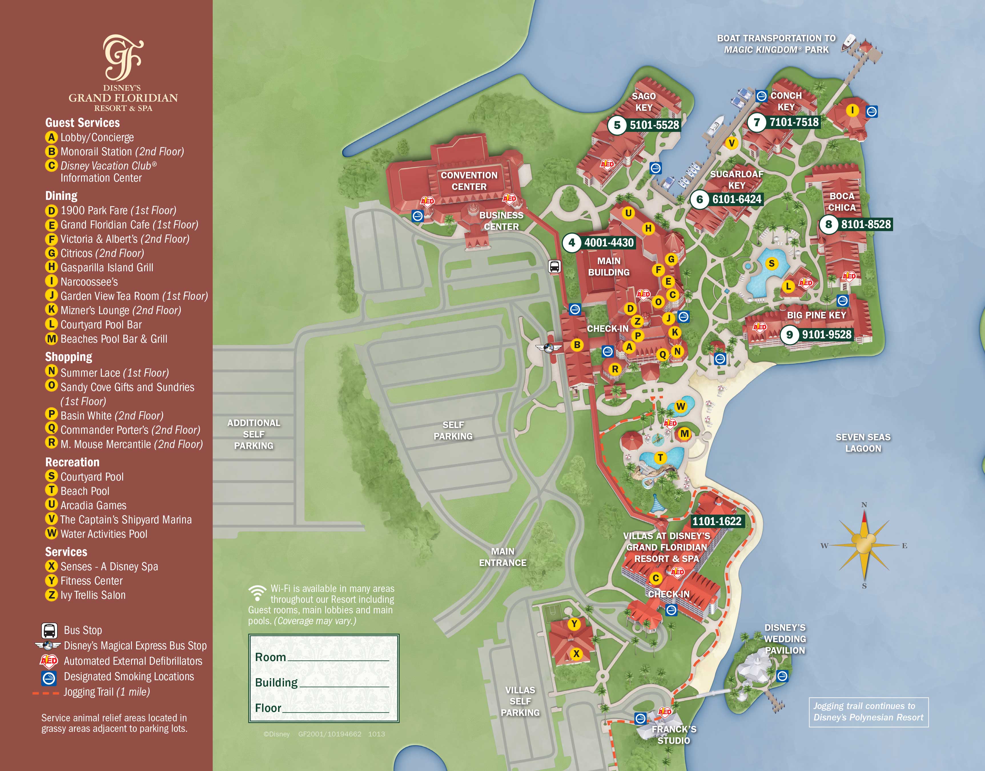 Grand Floridian Resort Map