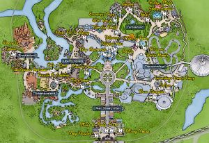 Walt Disney World, Magic Kingdom, Character Locations, Map