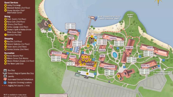 Polynesian Village Resort Map