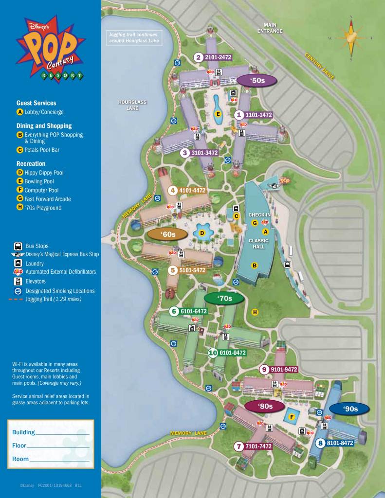 Pop Century Resort Map