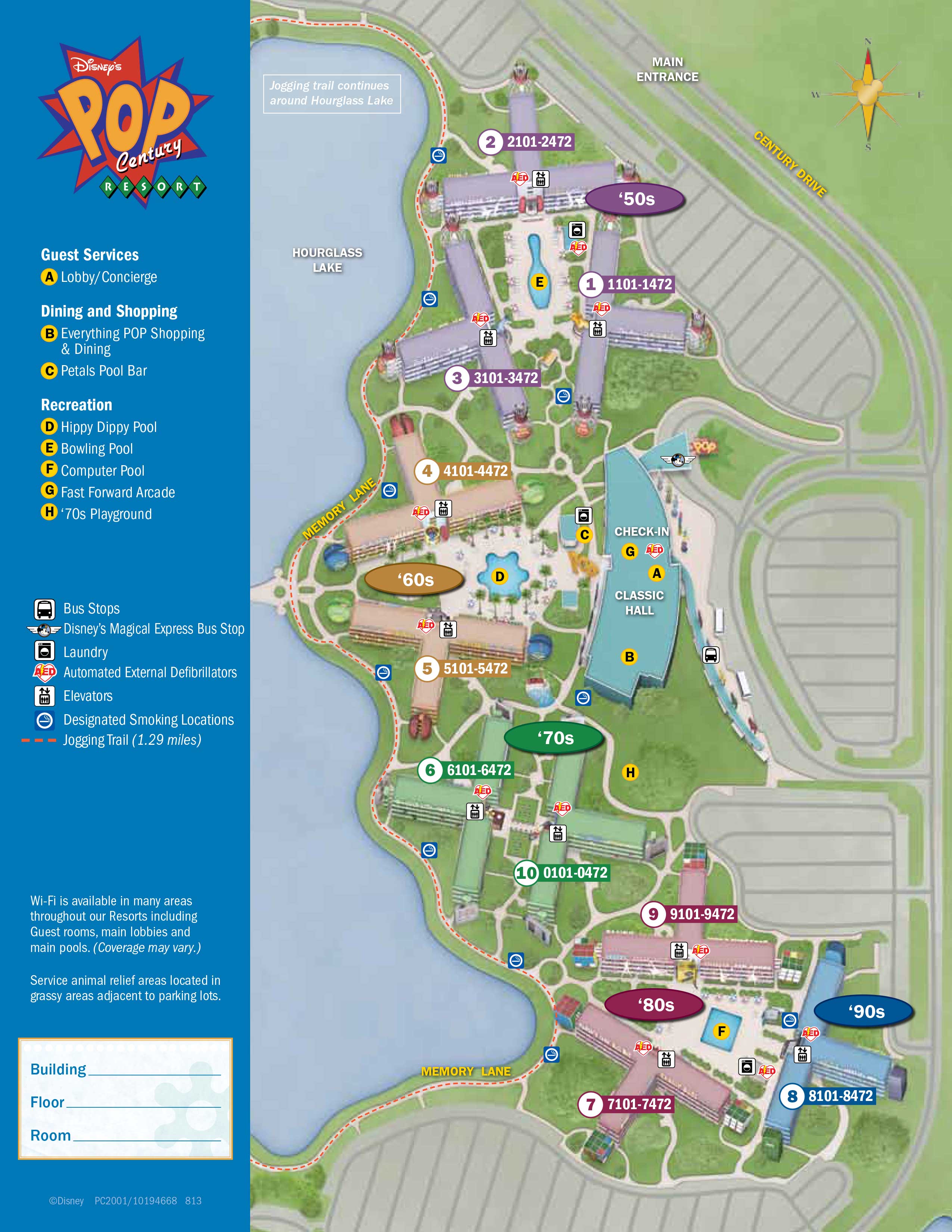 Pop Century Resort Map