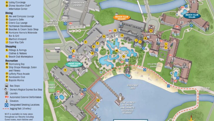 Yacht and Beach Club Resort Map