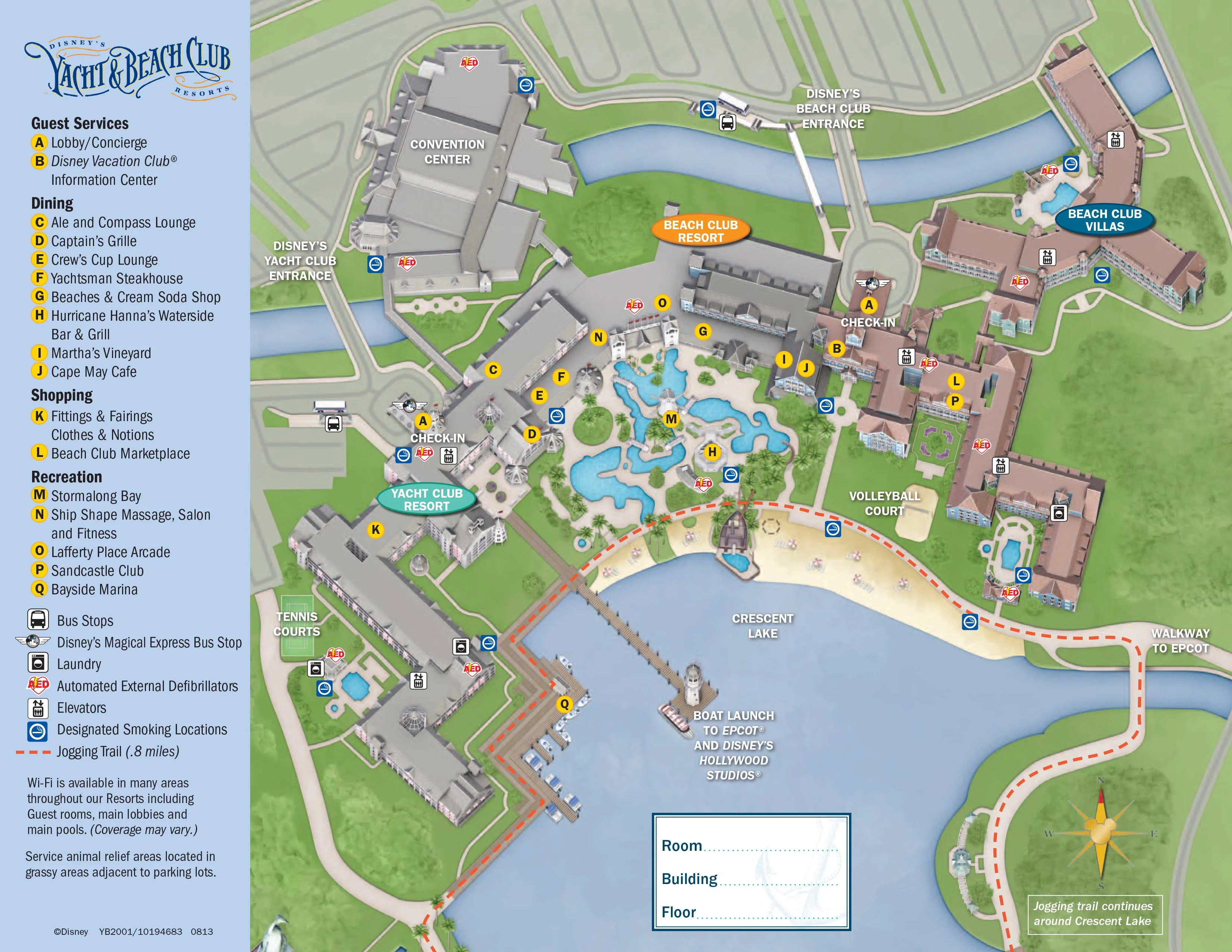 Yacht and Beach Club Resort Map