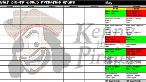 May Crowd Calendar updated