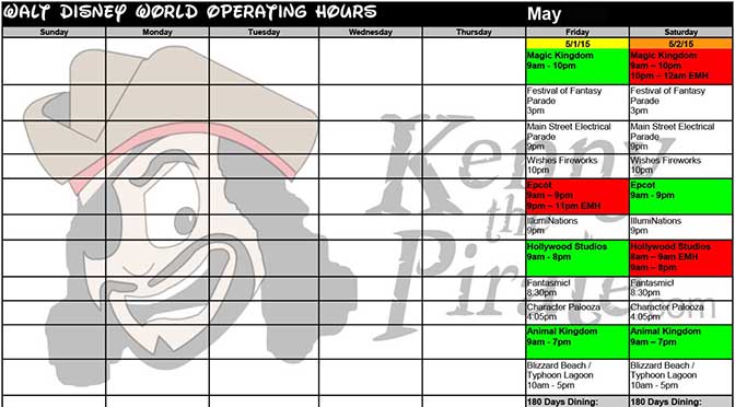 Disney World Crowd Calendar May 2017