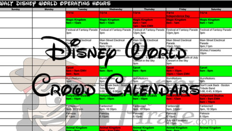 May and June 2015 Disney World Park Hours and Crowd Calendars updated!