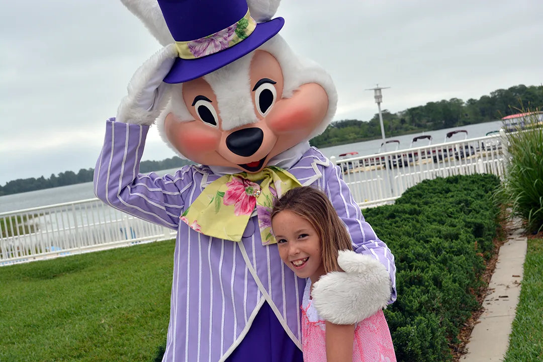 Easter Contemporary Resort meet and greets Easter Bunny