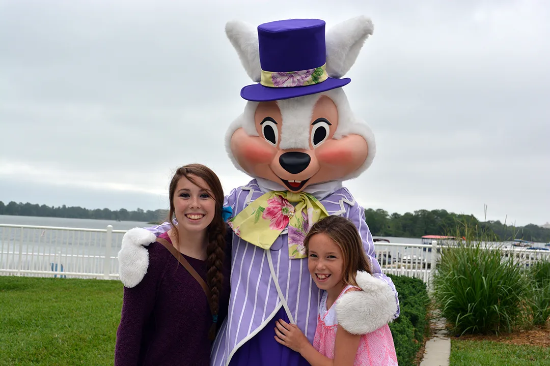 Easter Contemporary Resort meet and greets Easter Bunny