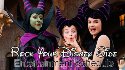 Rock Your Disney Side 24 Hour Magic Kingdom Day entertainment schedule.