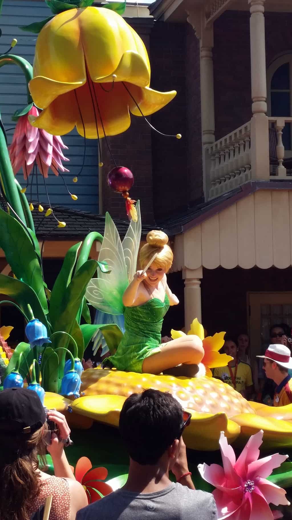 Tinker Bell in Festival of Fantasy Parade in Magic Kingdom