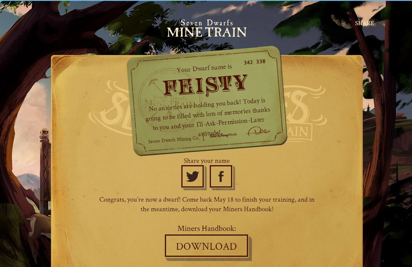 seven dwarfs mine train dwarf name feisty