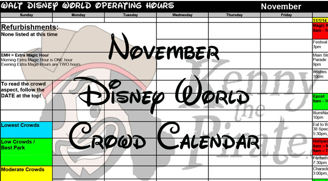 Disney World Crowd Calendar November 2017