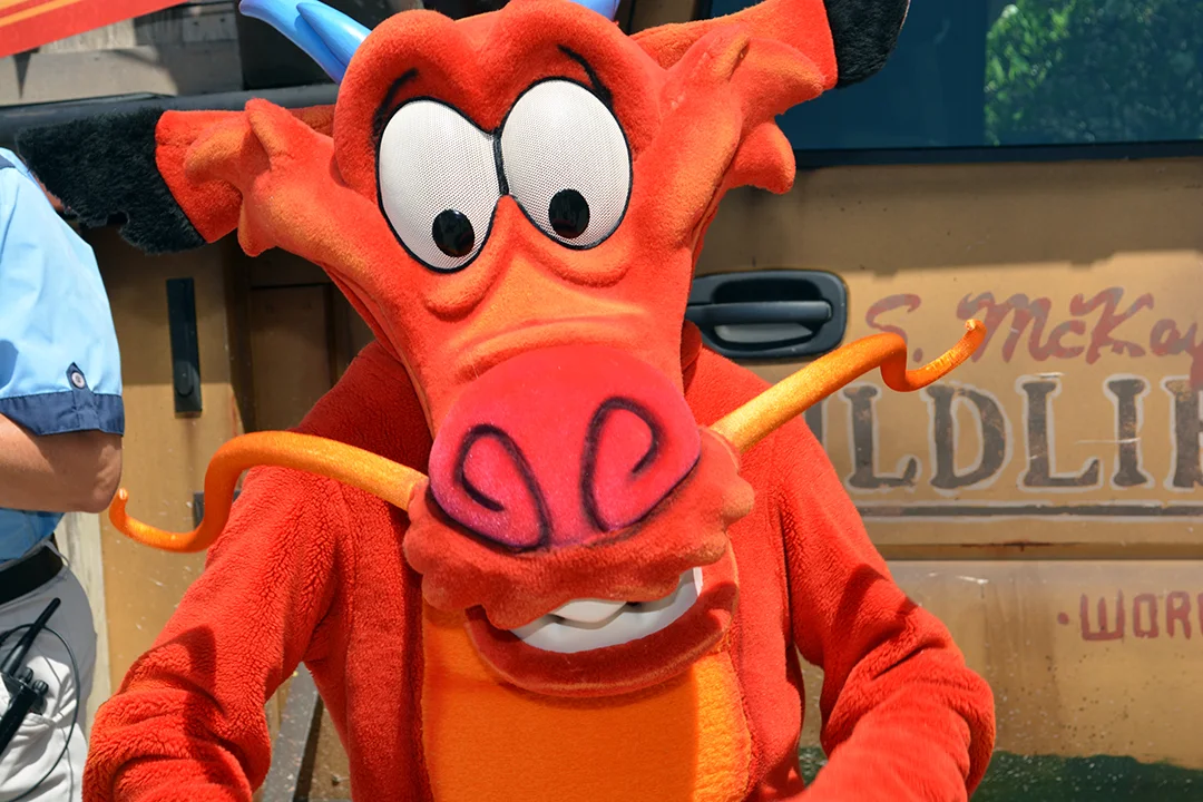 Mushu at Animal Kingdom Dinoland Dance a Palooza dance party