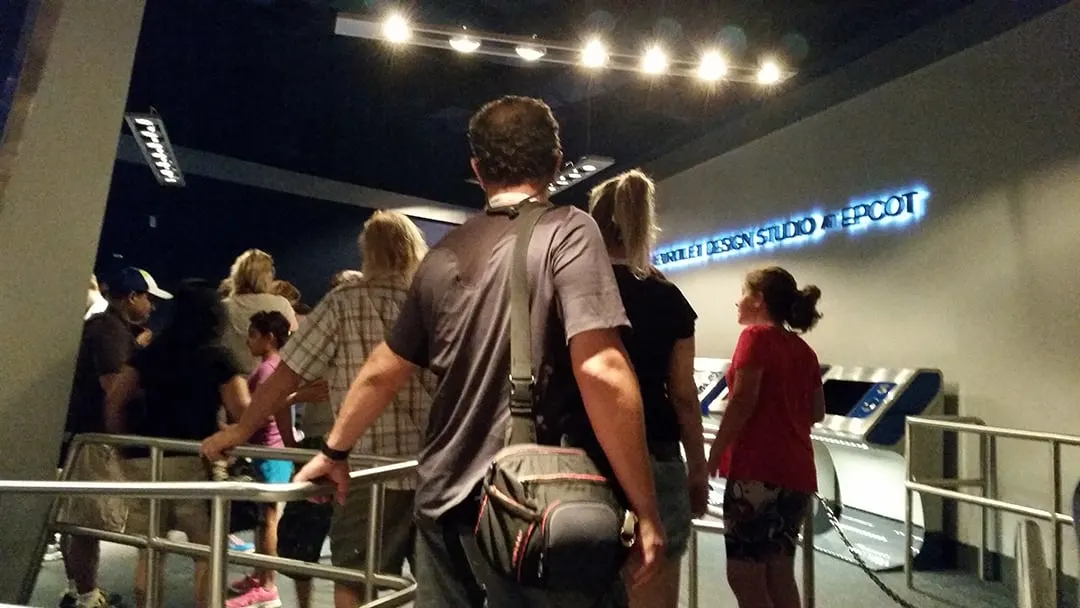 Single rider line at Test Track at Epcot