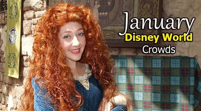 January 2021 Disney World Crowd Calendar