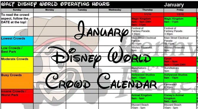Disney Crowd Calendar January 2018