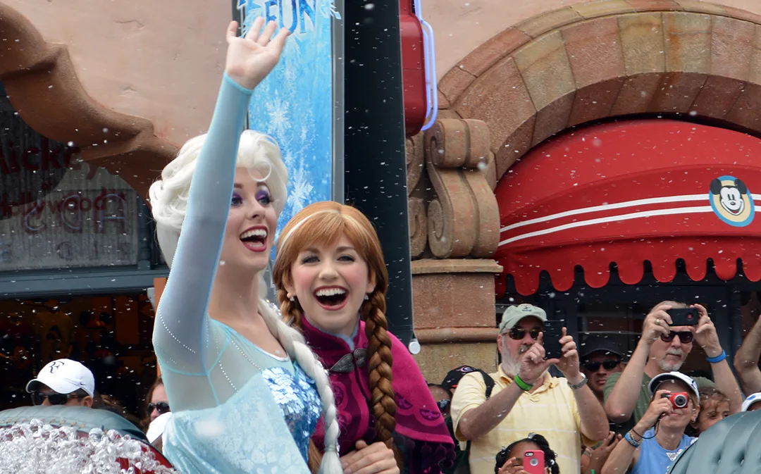 Anna and Elsa's Royal Welcome Parade featuring Kristoff at Hollwood Studios in Disney World