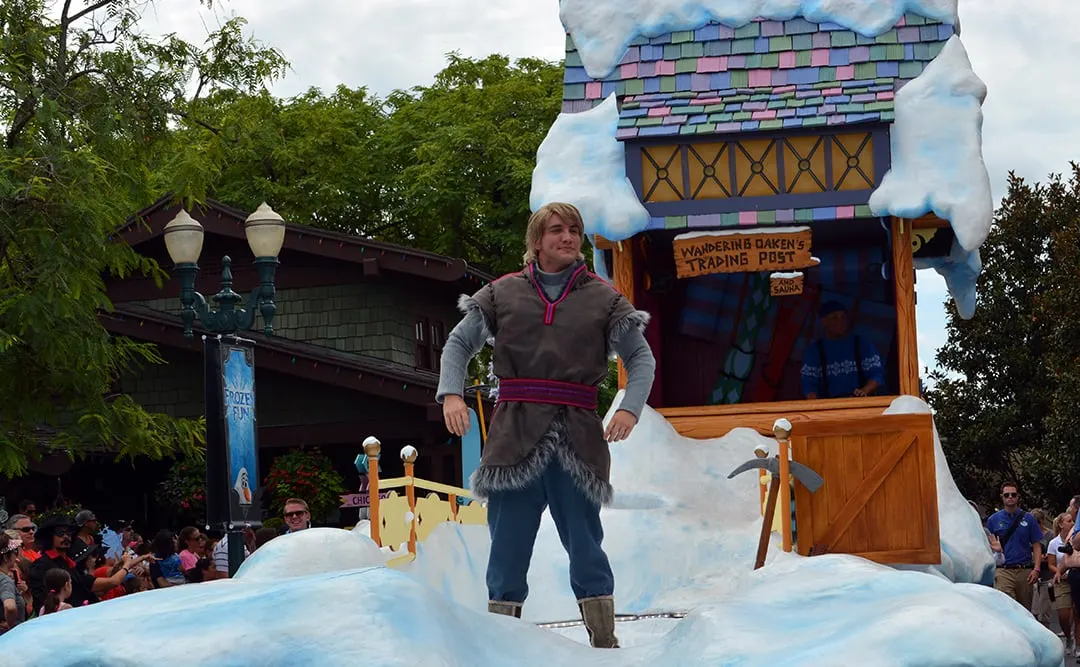 Anna and Elsa's Royal Welcome Parade featuring Kristoff at Hollwood Studios in Disney World