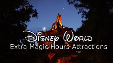 What attractions are open for Extra Magic Hours at Walt Disney World?
