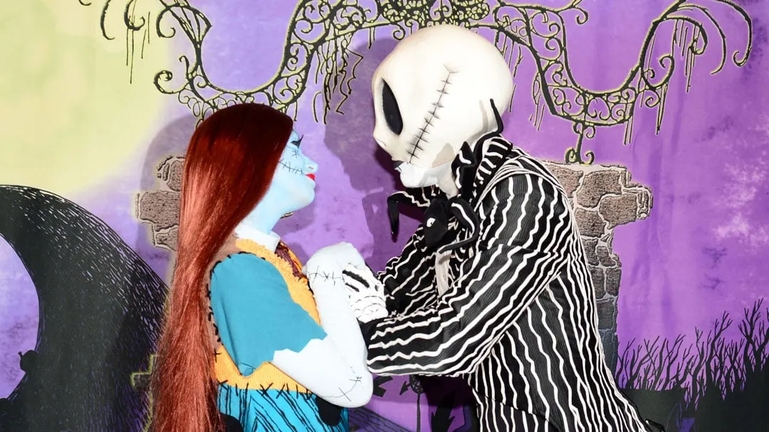 Mickey's Not So Scary Halloween Party 2014 Jack Skellington & Sally meet and greet