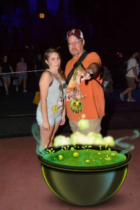 Mickey's Not So Scary Halloween Party Photopass Magic Shot apple