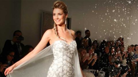 Frozen inspired wedding dress debuts