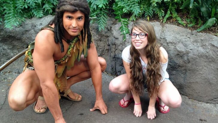 Meeting Tarzan and Pocahontas at Animal Kingdom in Disney World