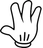 mickey hand four fingers