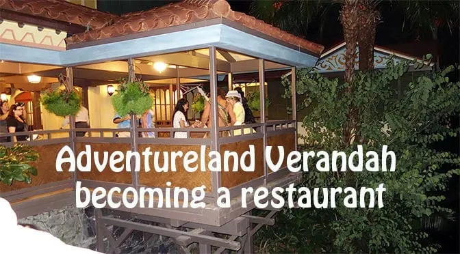 Adventureland Verandah Restaurant coming to the Magic Kingdom in Walt Disney World