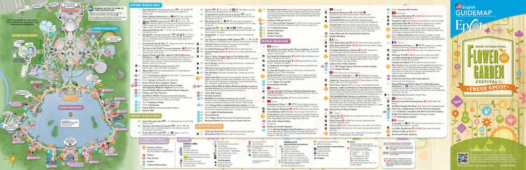 Epcot Flower and Garden Festival Map l kennythepirate.com