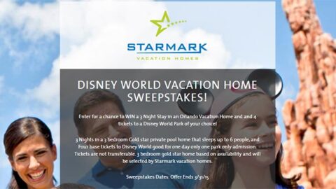 Disney World Vacation Home Sweepstakes