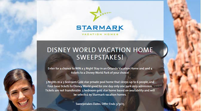 StarMark Vacation Homes Disney World Vacation Home Sweepstakes l kennythepirate.com