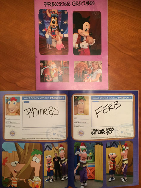 disney world character autograph book