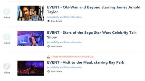 Star Wars Weekends 2015 Show Schedules and who will NOT be signing autographs