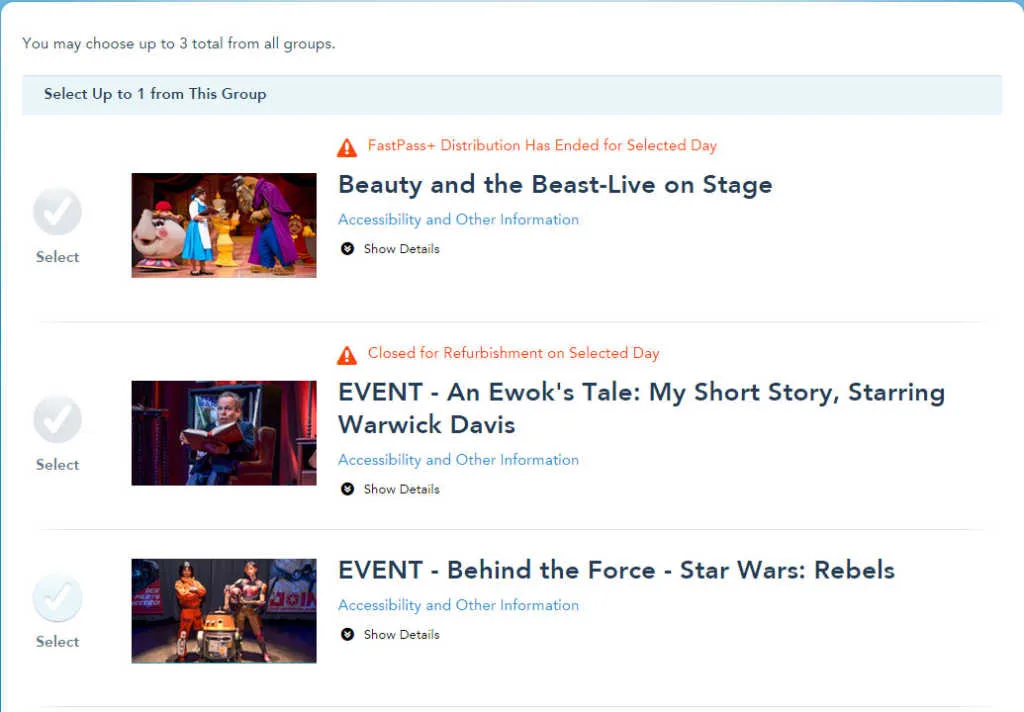 Star Wars Weekends Fastpass+ for Shows l kennythepirate.com
