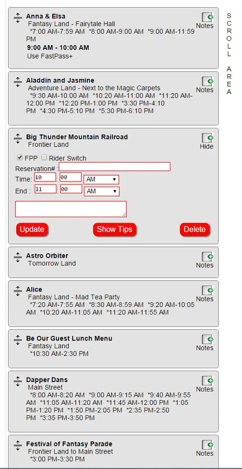 Character Locator App for Disney World now offering Touring Plans 17