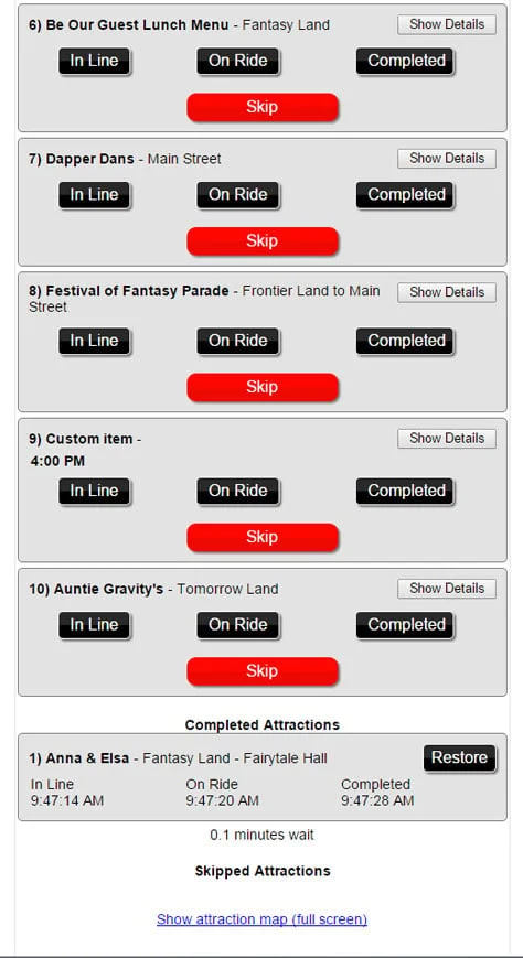 Character Locator App for Disney World now offering Touring Plans 19