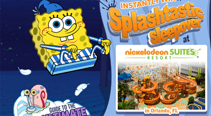 Nickelodeon Hotel Spongebob Squarepants Splashtastic Sweepstakes