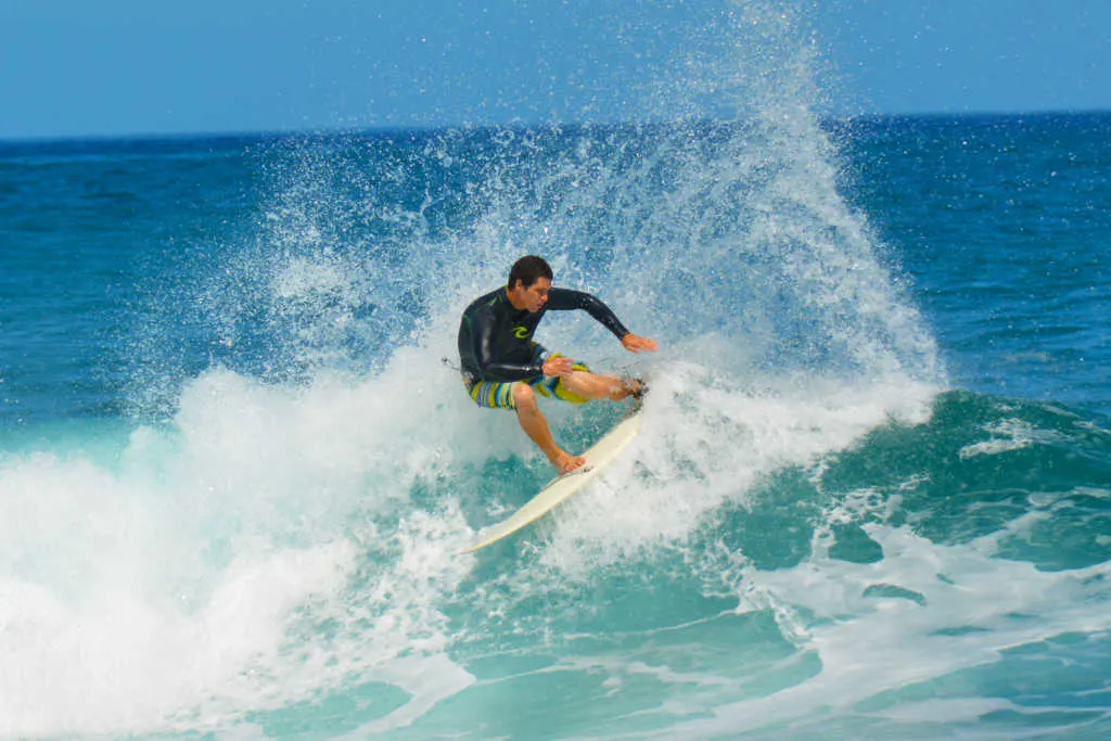 Banzai Pipeline surfer on the North Shore of Ohau Hawaii