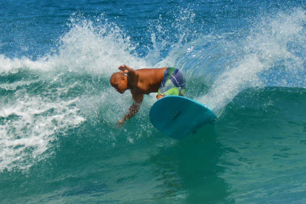 Banzai Pipeline surfer on the North Shore of Ohau Hawaii