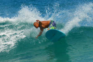 Banzai Pipeline surfer on the North Shore of Ohau Hawaii