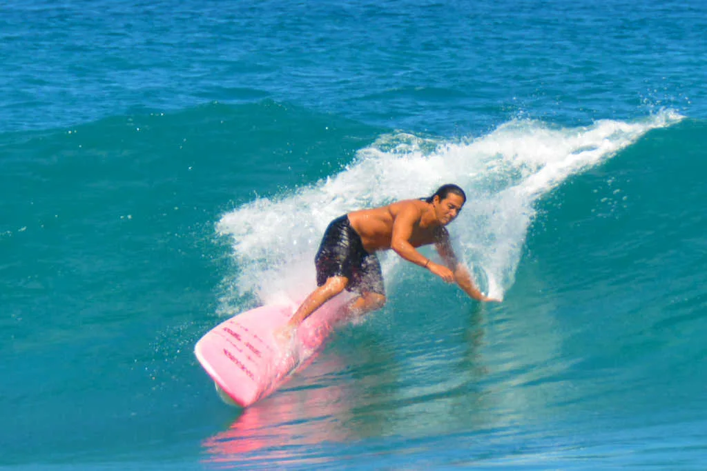 Banzai Pipeline surfer on the North Shore of Ohau Hawaii