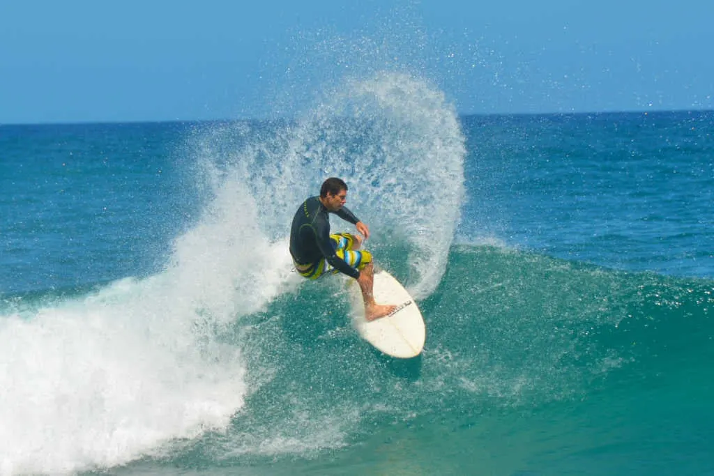 Banzai Pipeline surfer on the North Shore of Ohau Hawaii