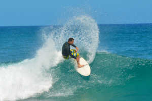 Banzai Pipeline surfer on the North Shore of Ohau Hawaii
